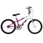 Ficha técnica e caractérísticas do produto Bicicleta Rebaixada Lilás e Branca Aro 20 Pro Tork Ultra