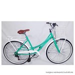 Bicicleta Retro Aro 20 Verde Anis Branco Freedom