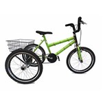 Ficha técnica e caractérísticas do produto Bicicleta Triciclo Aro 20 Bambu Verde