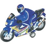 Ficha técnica e caractérísticas do produto Brinquedo Moto Racer Movido a Fricção Azul 703 - Lider
