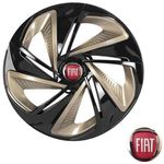 Ficha técnica e caractérísticas do produto Calota Aro 13 Esportiva Tuning Nitro Dourada Fiat