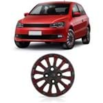 Ficha técnica e caractérísticas do produto Calota Aro 13 Thunder para Linha Volkswagen Parafuso Cubo Baixo Grafite com Vermelho