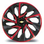 Ficha técnica e caractérísticas do produto Calota Aro 14 Esportiva Ds4 Red Gm Corsa Prisma Celta