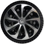 Ficha técnica e caractérísticas do produto Calota Aro 14 Esportiva Velox Silver Black Vw Gol Saveiro G5