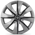 Ficha técnica e caractérísticas do produto Calota Aro 14 Toyota Etios 13 14 2015 2016 Silver Black