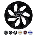 Ficha técnica e caractérísticas do produto Calota Aro 14 Tuning Evolution Black Chrome Vw Ford Gm