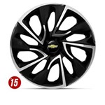 Ficha técnica e caractérísticas do produto Calota Aro 15 Ds4 Esport Black Chrome Onix Corsa Prisma