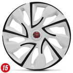 Ficha técnica e caractérísticas do produto Calota Aro 15 Esport Ds4 White Fiat Palio Uno Idea Stilo Pun