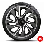 Ficha técnica e caractérísticas do produto Calota Aro 15 Esportiva Ds4 Renault Sandero Logan Symbol Clio