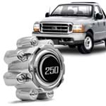 Ficha técnica e caractérísticas do produto Calota Central Ford F250 1999 a 2011 F350 1999 a 2011 Centro de Roda Cromado 4 Peças