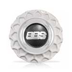 Ficha técnica e caractérísticas do produto Calota Centro Roda BRW BBS 900 Branca Cromada Emblema Fibra C Calota