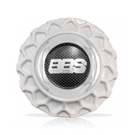 Ficha técnica e caractérísticas do produto Calota Centro Roda BRW BBS 900 Branca Cromada Emblema Fibra C
