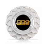 Ficha técnica e caractérísticas do produto Calota Centro Roda BRW BBS 900 Branca Cromada Emblema Preta