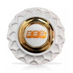 Ficha técnica e caractérísticas do produto Calota Centro Roda BRW BBS 900 Branca Dourada Emblema Branca