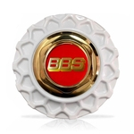 Ficha técnica e caractérísticas do produto Calota Centro Roda BRW BBS 900 Branca Dourada Emblema Vermelha