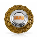 Ficha técnica e caractérísticas do produto Calota Centro Roda BRW BBS 900 Dourada Cromada Emblema Branca Calota