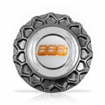 Ficha técnica e caractérísticas do produto Calota Centro Roda BRW BBS 900 Grafite Cromada Emblema Branca Calota