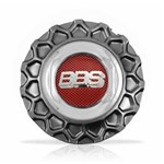Ficha técnica e caractérísticas do produto Calota Centro Roda BRW BBS 900 Grafite Cromada Emblema Fibra C Calota