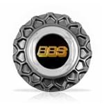 Ficha técnica e caractérísticas do produto Calota Centro Roda BRW BBS 900 Grafite Cromada Emblema Preta Calota