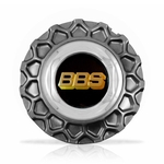 Ficha técnica e caractérísticas do produto Calota Centro Roda BRW BBS 900 Grafite Cromada Emblema Preta