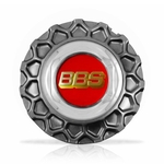 Ficha técnica e caractérísticas do produto Calota Centro Roda BRW BBS 900 Grafite Cromada Emblema Vermelha