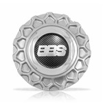 Calota Centro Roda Brw Bbs 900 Preta Cromada Emblema Fibra C
