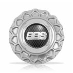 Ficha técnica e caractérísticas do produto Calota Centro Roda BRW BBS 900 Prata Cromada Emblema Fibra com Calota