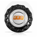 Ficha técnica e caractérísticas do produto Calota Centro Roda BRW BBS 900 Preta Cromada Emblema Branca Calota
