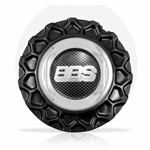 Ficha técnica e caractérísticas do produto Calota Centro Roda Brw Bbs 900 Preta Cromada Emblema Fibra C