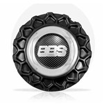 Ficha técnica e caractérísticas do produto Calota Centro Roda BRW BBS 900 Preta Cromada Emblema Fibra com Calota