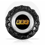 Ficha técnica e caractérísticas do produto Calota Centro Roda BRW BBS 900 Preta Cromada Emblema Preta
