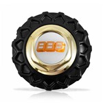 Ficha técnica e caractérísticas do produto Calota Centro Roda Brw Bbs 900 Preta Dourada Emblema Branca