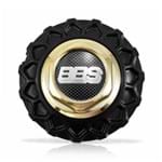 Ficha técnica e caractérísticas do produto Calota Centro Roda Brw Bbs 900 Preta Dourada Emblema Fibra C Calota