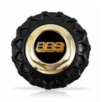 Ficha técnica e caractérísticas do produto Calota Centro Roda BRW BBS 900 Preta Dourada Emblema Preta