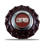 Ficha técnica e caractérísticas do produto Calota Centro Roda Brw Bbs 900 Vermelha Cromada Emblema Fibra Vermelha