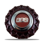Ficha técnica e caractérísticas do produto Calota Centro Roda BRW BBS 900 Vermelha Cromada Emblema Fibra Vermelha