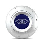 Ficha técnica e caractérísticas do produto Calota Centro Roda Ferro Amarok Ford Versailles Prata Emblema Azul