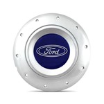 Ficha técnica e caractérísticas do produto Calota Centro Roda Ferro Amarok Ford Courier Prata Emblema Azul