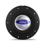 Ficha técnica e caractérísticas do produto Calota Centro Roda Ferro Amarok Ford Courier Preta Fosca Emblema Prata