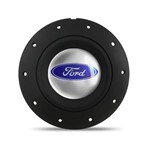 Ficha técnica e caractérísticas do produto Calota Centro Roda Ferro Amarok Ford Ka Preta Fosca Emblema Prata