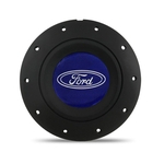 Ficha técnica e caractérísticas do produto Calota Centro Roda Ferro Amarok Ford Courier Preta Fosca Emblema Azul