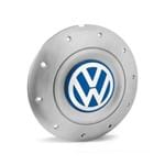 Ficha técnica e caractérísticas do produto Calota Centro Roda Ferro Vw Amarok Aro 13 14 15 4 Furos Prata Emblema Azul