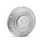 Ficha técnica e caractérísticas do produto Calota Centro Roda Ferro VW Amarok Aro 13 14 15 4 Furos Prata Emblema Branco Calota