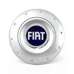 Ficha técnica e caractérísticas do produto Calota Centro Roda Ferro Vw Amarok Aro 13 14 15 4 Furos Prata Emblema Fiat Azul