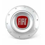 Ficha técnica e caractérísticas do produto Calota Centro Roda Ferro Vw Amarok Aro 13 14 15 4 Furos Prata Emblema Fiat Vermelho