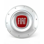 Ficha técnica e caractérísticas do produto Calota Centro Roda Ferro VW Amarok Aro 13 14 15 4 Furos Prata Emblema Fiat Vermelho