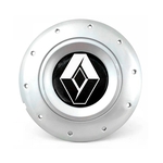 Ficha técnica e caractérísticas do produto Calota Centro Roda Ferro VW Amarok Aro 13 14 15 4 Furos Prata Emblema Renault Preto