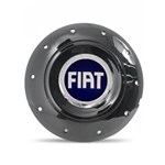 Ficha técnica e caractérísticas do produto Calota Centro Roda Ferro VW Amarok Aro 13 14 15 4 Furos Preta Brilhante Emblema Fiat Azul Calota
