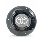Ficha técnica e caractérísticas do produto Calota Centro Roda Ferro Vw Amarok Aro 13 14 15 4 Furos Preta Brilhante Emblema Toyota Prata