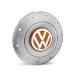Ficha técnica e caractérísticas do produto Calota Centro Roda Ferro VW Amarok Aro 13 14 15 4 Furos Prata Emblema Laranja